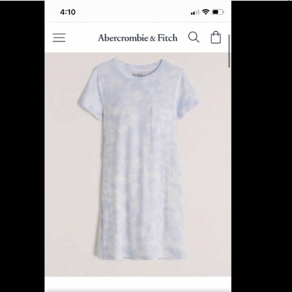 Abercrombie Knit Tshirt Dress- light blue dye